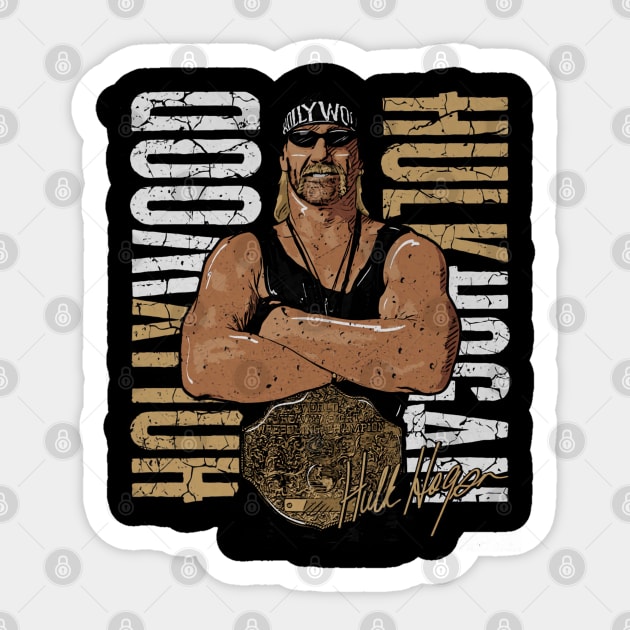 Hulk Hogan Hollywood Championship Sticker by MunMun_Design